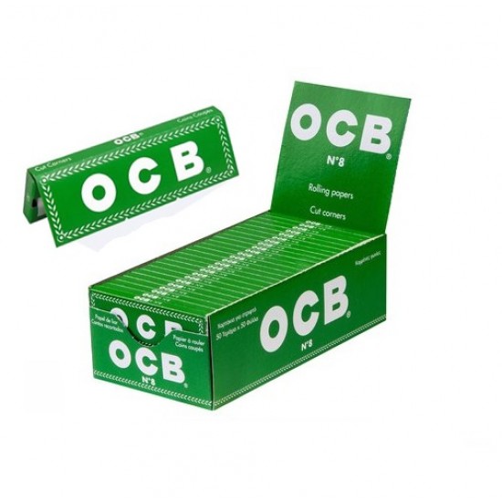 $315 C/U, Librito OCB VERDE , 1", venta x caja de 50 libritos