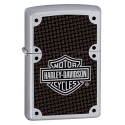 Zippo, Harley Davidson fibra de carbono, cromo satinado, 24025