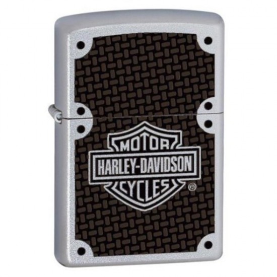 Zippo, Harley Davidson fibra de carbono, cromo satinado, 24025 Zippo, Harley Davidson fibra de carbono, cromo satinado, 24025