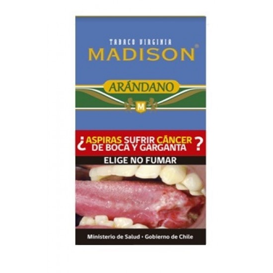$6.190 c/u, Tabaco Madison Arandano, venta por pack de 5 unidades