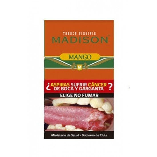 $6.190 c/u, Tabaco Madison Mango, venta por pack de 5 unidades