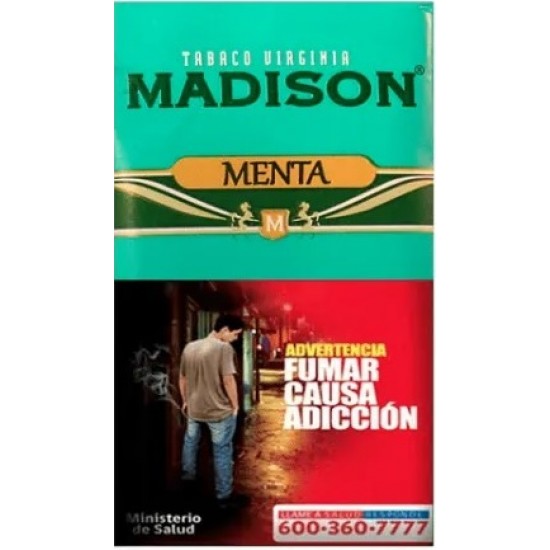 $6.190 c/u, Tabaco Madison Menta, venta por pack de 5 unidades $6.190 c/u, Tabaco Madison Menta, venta por pack de 5 unidades