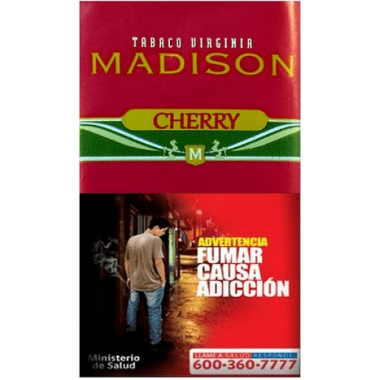 $5.650 c/u, Tabaco Madison Cherry, venta por pack de 5 unidades