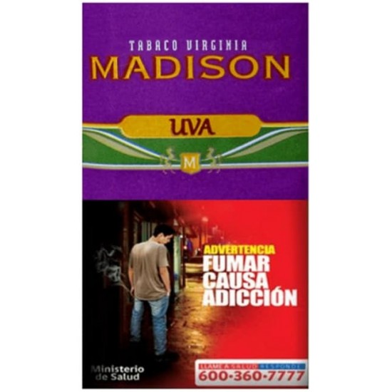 $6.190 c/u, Tabaco Madison UVA, venta por pack de 5 unidades $6.190 c/u, Tabaco Madison UVA, venta por pack de 5 unidades
