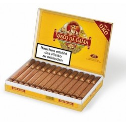 $2.720 c/u, Puro Vasco de Gama, Coronas capa de oro, caja con 25 puros 