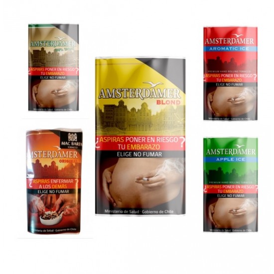 $5.990 c/u, Tabaco, SURTIDO, Amsterdamer, pack 5 $5.990 c/u, Tabaco, SURTIDO, Amsterdamer, pack 5