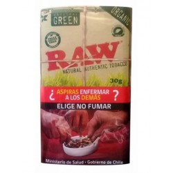 $6.490 c/u, Tabaco , Organic Green, Raw (R&W), pack 5